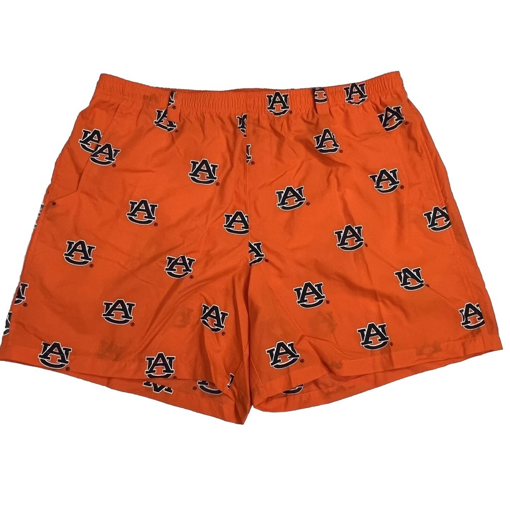 Columbia PFG Auburn Tigers Collegiate Backcast All Over Print Swim Shorts Men XL